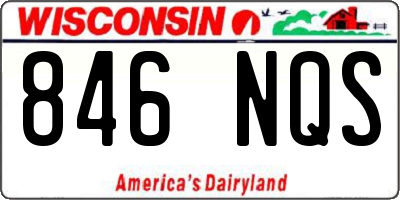WI license plate 846NQS