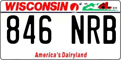 WI license plate 846NRB