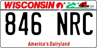 WI license plate 846NRC