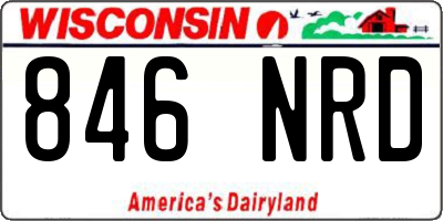 WI license plate 846NRD