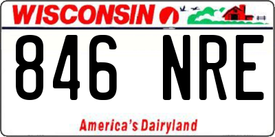 WI license plate 846NRE