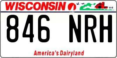 WI license plate 846NRH