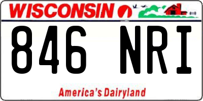 WI license plate 846NRI