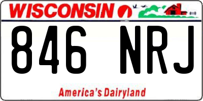 WI license plate 846NRJ
