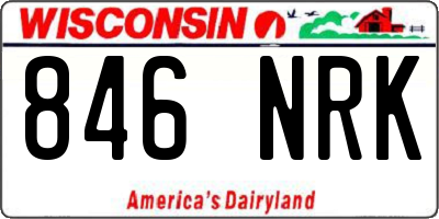 WI license plate 846NRK