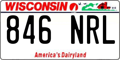 WI license plate 846NRL