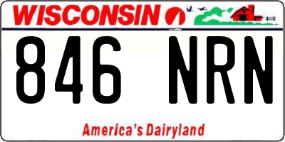 WI license plate 846NRN