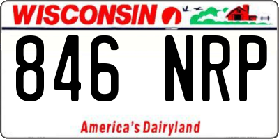 WI license plate 846NRP