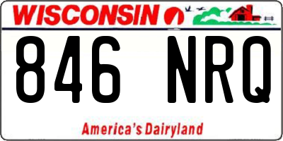 WI license plate 846NRQ