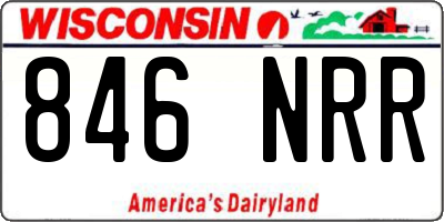 WI license plate 846NRR