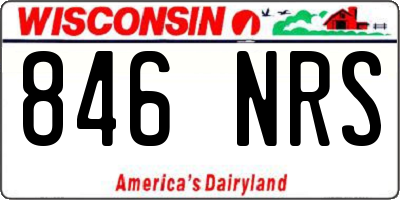 WI license plate 846NRS