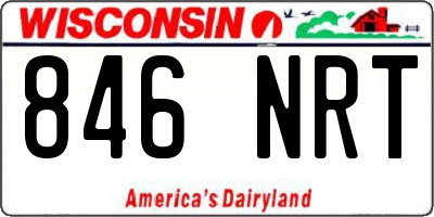 WI license plate 846NRT