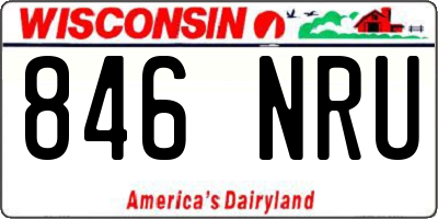 WI license plate 846NRU