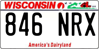 WI license plate 846NRX