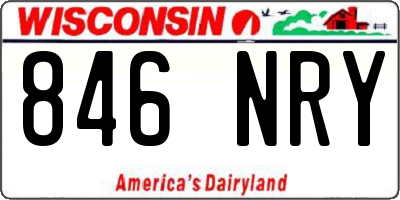 WI license plate 846NRY