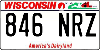 WI license plate 846NRZ