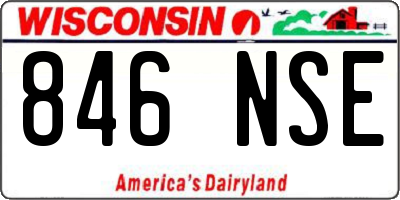 WI license plate 846NSE