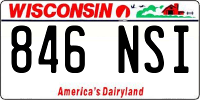 WI license plate 846NSI
