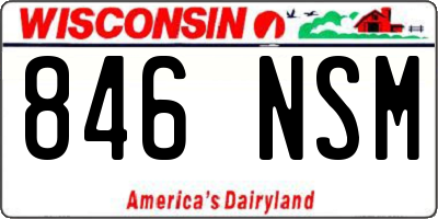 WI license plate 846NSM