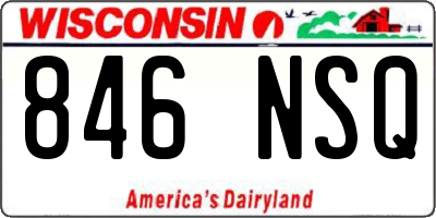 WI license plate 846NSQ
