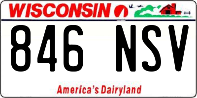 WI license plate 846NSV