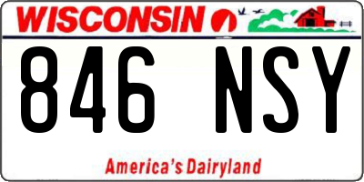 WI license plate 846NSY