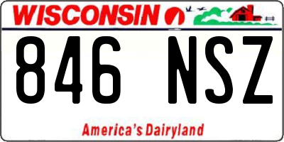 WI license plate 846NSZ