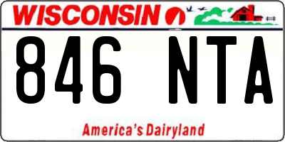 WI license plate 846NTA