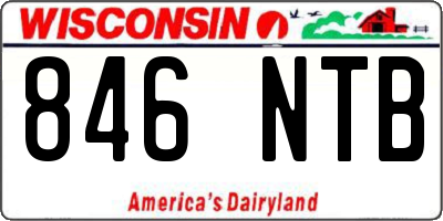 WI license plate 846NTB