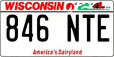 WI license plate 846NTE
