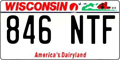 WI license plate 846NTF