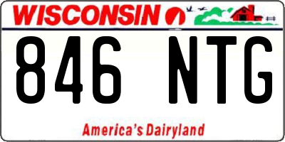 WI license plate 846NTG