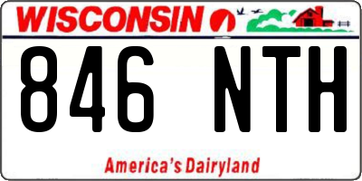 WI license plate 846NTH