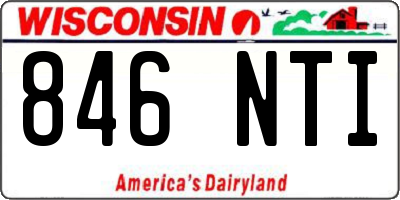 WI license plate 846NTI