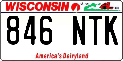 WI license plate 846NTK