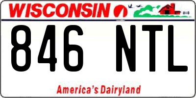 WI license plate 846NTL