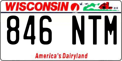 WI license plate 846NTM