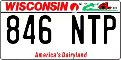 WI license plate 846NTP