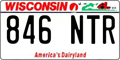 WI license plate 846NTR