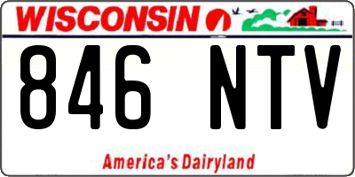 WI license plate 846NTV