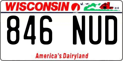 WI license plate 846NUD