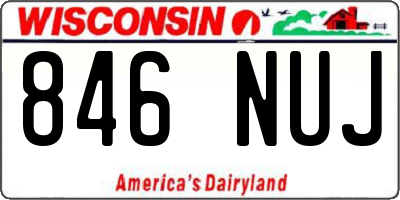 WI license plate 846NUJ