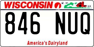 WI license plate 846NUQ