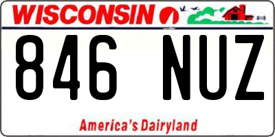 WI license plate 846NUZ