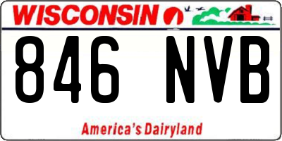WI license plate 846NVB