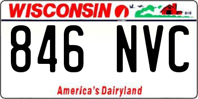 WI license plate 846NVC