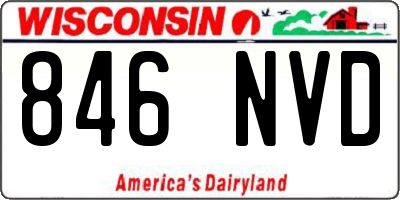 WI license plate 846NVD