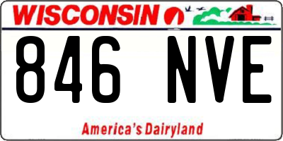 WI license plate 846NVE
