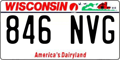 WI license plate 846NVG