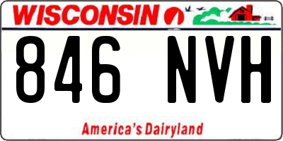 WI license plate 846NVH